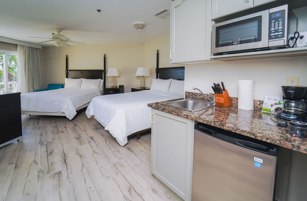 standard double beds suite in grand cayman islands